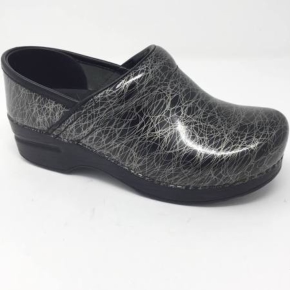 silver dansko clogs